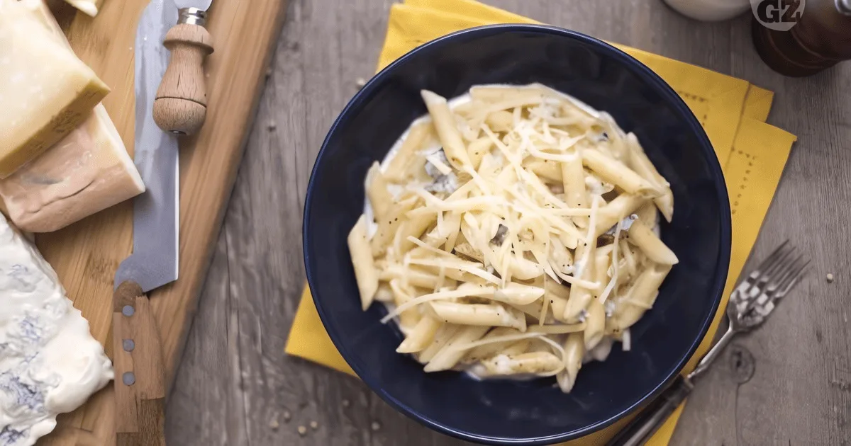 Пенне четыре сыра — макароны в сливочно-сырном соусе